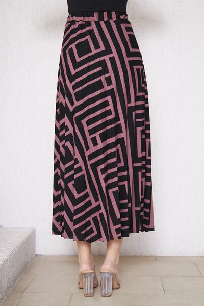 comstar Геометричний візерунок Довга спідниця на підкладці Плісирована спідниця Літня спідниця з візерунком Крепова спідниця Спідниця-тесетур