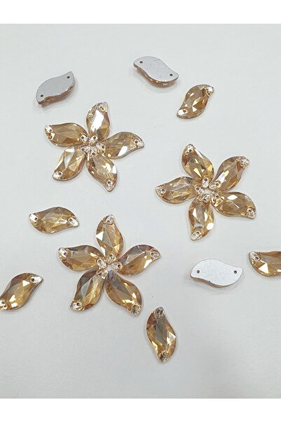 CRYSTALSHOP Piatra de cristal - 10*20 mm (S) Aur (50 buc.)