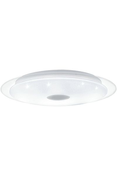 Eglo 98324 Indoor - "Lancıano 1" White and Transparent Colored Cast Steel Wall / Ceiling Lighting