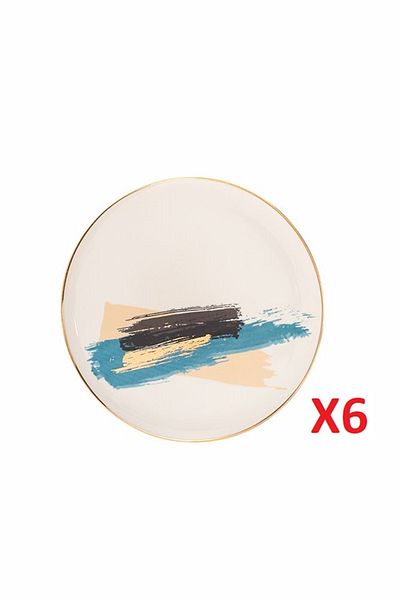 Porland Dash Flat Cake Plate 21cm 6 Pieces 04alm007904