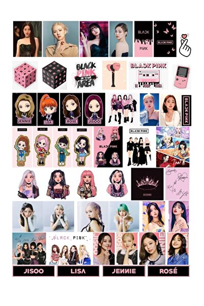 REN AKSESUAR Kpop Blackpınk Sticker Yapıştırma 54 Parça