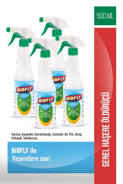 biofly Haşere Ilacı Sprey-500ml 4 Adet