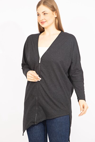 Şans Жіночий фумаровий великий розмір з передньою застібкою 65n35730