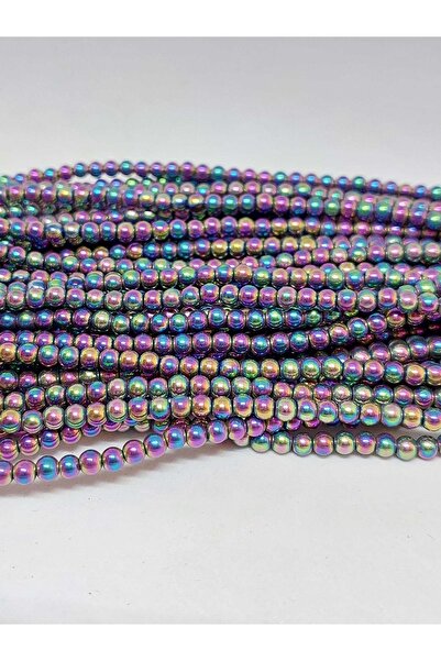 Yasamtohumu Brățară pentru băiat, piatră de hematit, jumătate de șir, 3 mm (3...