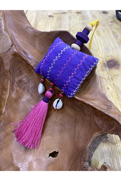 Bohemian Deniz Kabuğu Mor Anahtarlık Çanta Aksesuarı