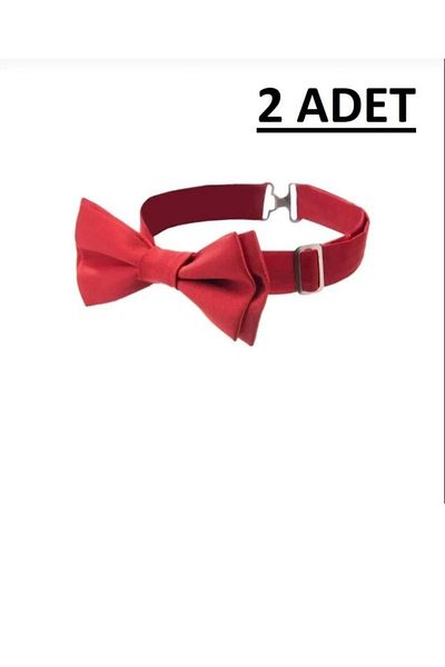 Yakalaa 2 Pieces Unisex Children's Satin Shiny School Performance - 23 April 29 October 10 November Bow Tie