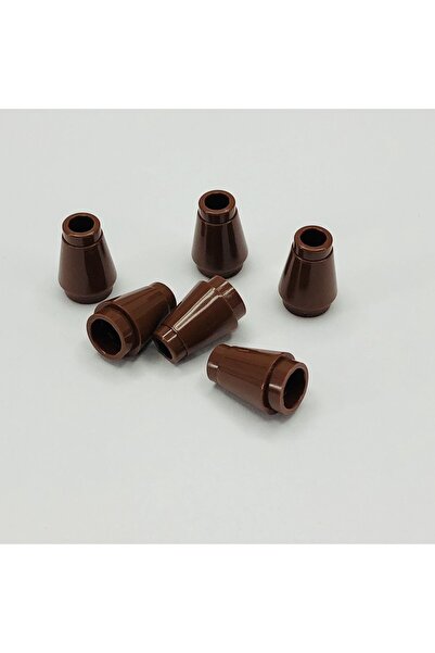 LEGO إكسسوار Moc Custom Cone 1 X 1 طوب كوني بني سيتم شحن 6 قطع