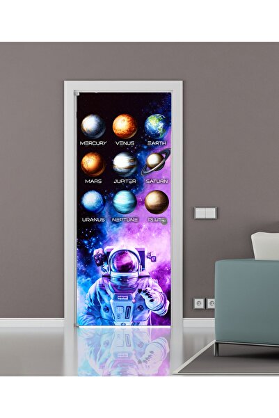 PANDA SOKAĞI Astronaut and Planets in Space Door Dress Up, Elegance to Your Doors for Home, School, Nursery, Kindergarten