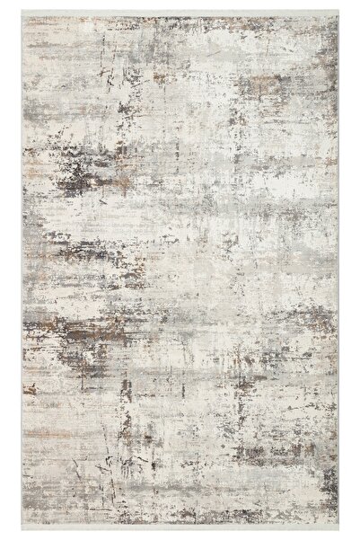 Eko Halı Lagos Lgs 01 Cream Sılver Hav Toz Vermez Antibakteriyel Modern Makine Halısı