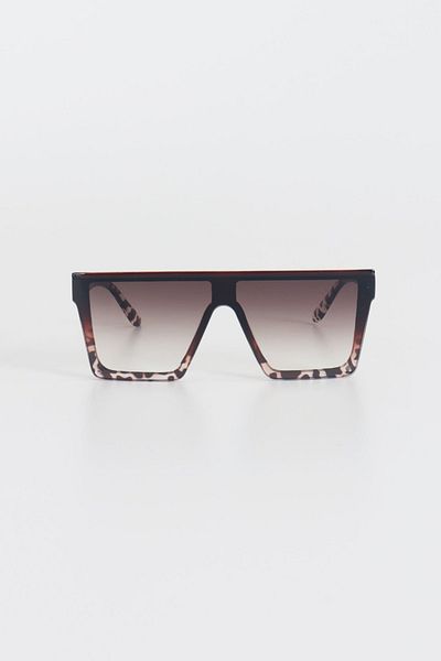 Kapin Plain Glass Leopard Frame Brown Design Sunglasses