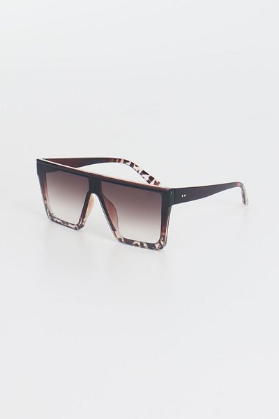 Kapin Plain Glass Leopard Frame Brown Design Sunglasses