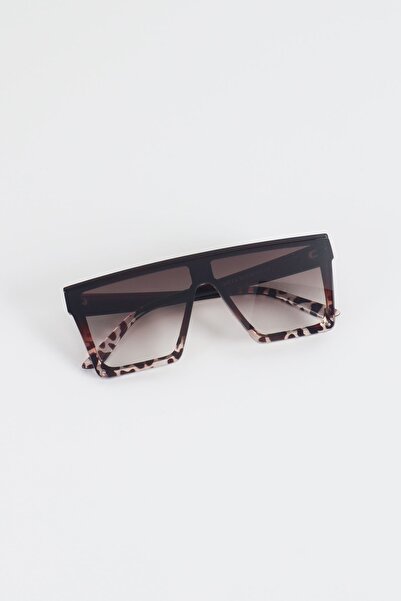 Kapin Plain Glass Leopard Frame Brown Design Sunglasses