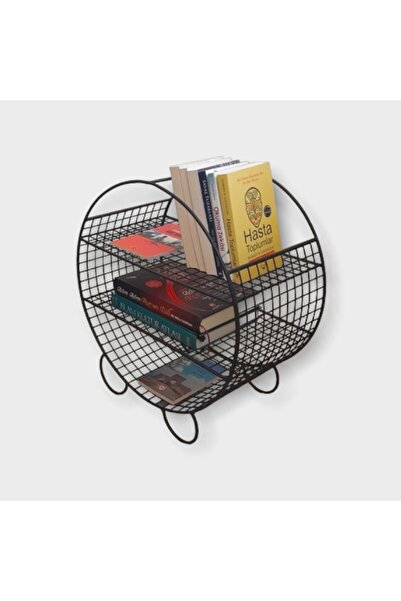 GO DEKOR Yan Sehpa Yeni Model Yuvarlak Iskandinav Tel Kafes Komindin/orta Sehpa