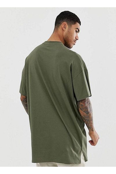 Buğraterzimoda Unisex Brooklyn Printed Khaki Oversize T-shirt