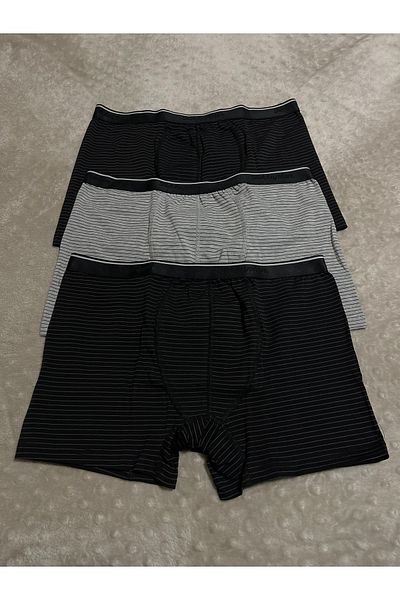 Betimoda Ανδρικό Lycra Cotton Άνετο Flexible Boxer Ριγέ 3 τεμαχίων