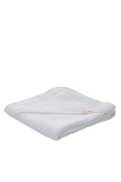 Caline Baby قماط موسلين 4 طبقات 75x75 سم - أبيض