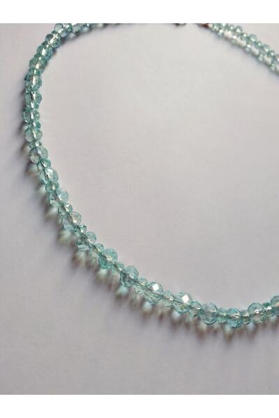 Fata Morgana Accessory Su Yeşili Kristal Boncuk Kolye
