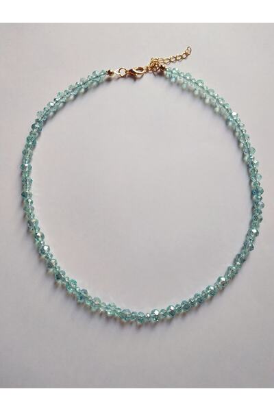 Fata Morgana Accessory Su Yeşili Kristal Boncuk Kolye