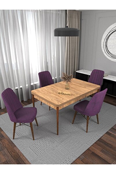 Kaffahome Riff Serisi Atlantik 80x130 Açılır Masa Yemek Masası Mutfak Masası ...