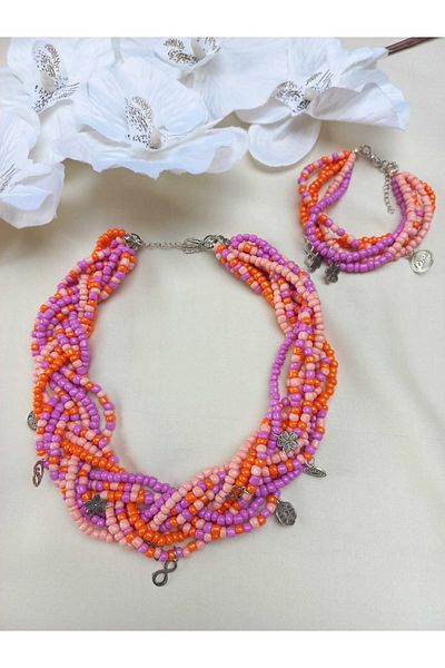 İPAR AKSESUAR Multi Design Necklace And Bracelet Set