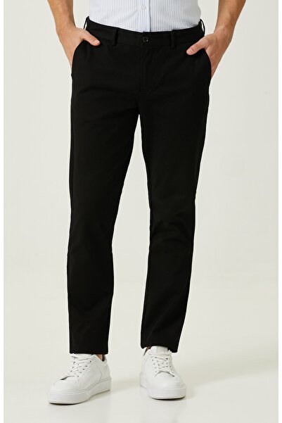 Network Siyah Düz Paça Casual Pantolon