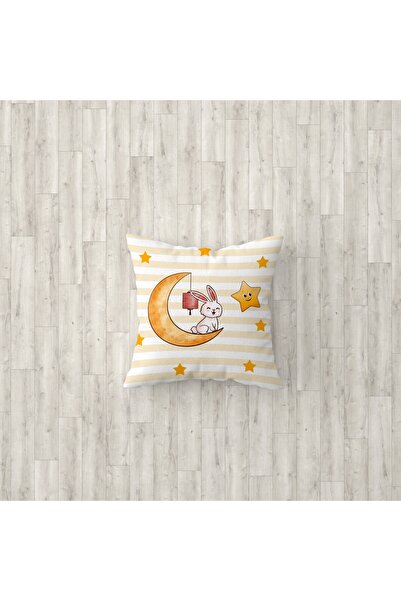 Talia Home Husă de pernă pentru copii și cameră pentru bebeluși Rabbit Moon S...