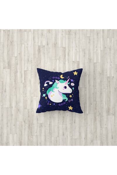 Talia Home Husă de pernă pentru cameră pentru copii cu model de unicorn violet, pachet de 3 Tlakr-066