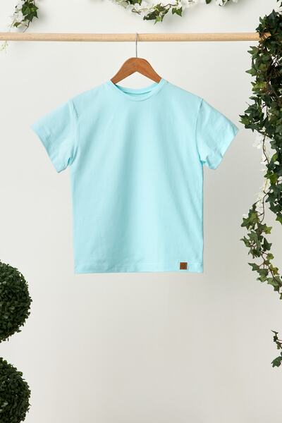 Babygiz Tricou pentru fetiță, cu mânecă scurtă, cu gât turnu, anti-transpirație, moale, confortabil, 100% bumbac, pieptănat