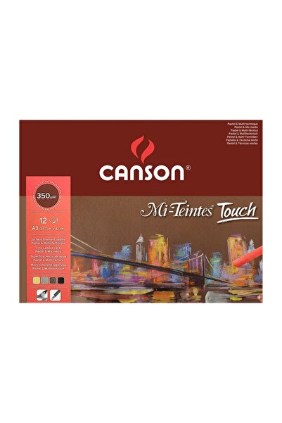 Canson Mi-teintes Touch Sand Pastel Block A3 350gr 4 Colors 12 Sheets