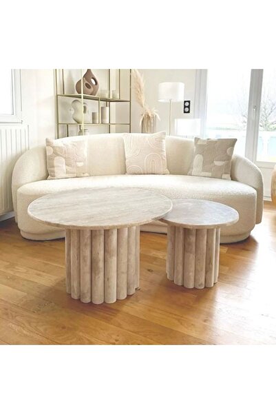 Sinem Şahin Mimarlık Mermer Sehpa Set