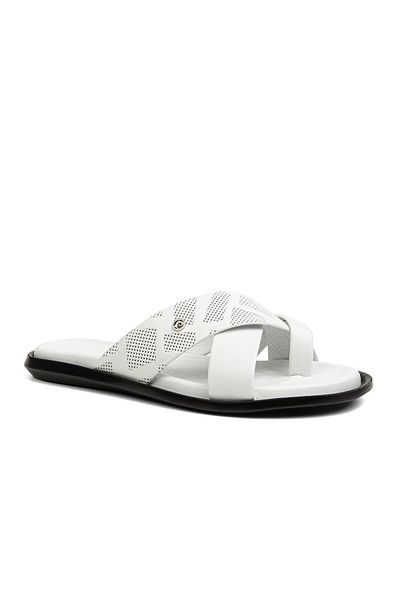 Pierre Cardin ® |   PC-7120 - 2162 Λευκό - Ανδρικές Παντόφλες