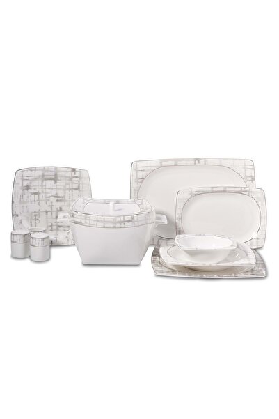 KORKMAZ Bone Selection 60 Parça A8453 Kare Yemek Takımı