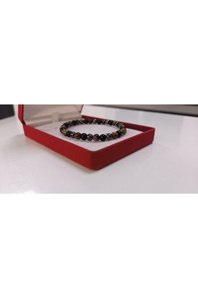 KAVELE Doğal Taş Bilekllik Koruma Enerji Güç Denge Çakra Bilekliği Kaplangözü...