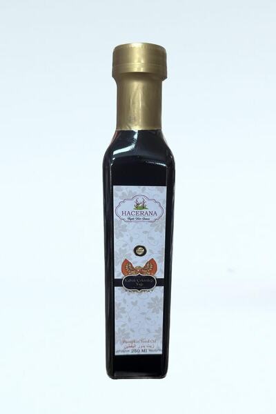 HACERANA Soğuk Sıkım Kabak Çekirdeği Yağı Cam Şişe 250 Ml