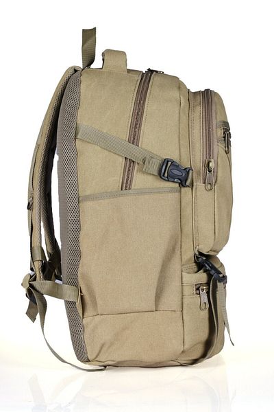 ESCAPE 501 Unisex Beige Cream Mountaineer Waterproof Canvas Fabric Outdoor Backpack