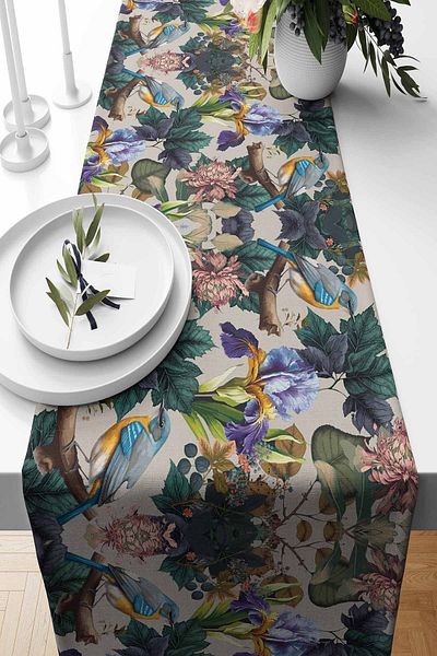 Pilloveland Equator Pattern Suede Runner - 140*40 εκ