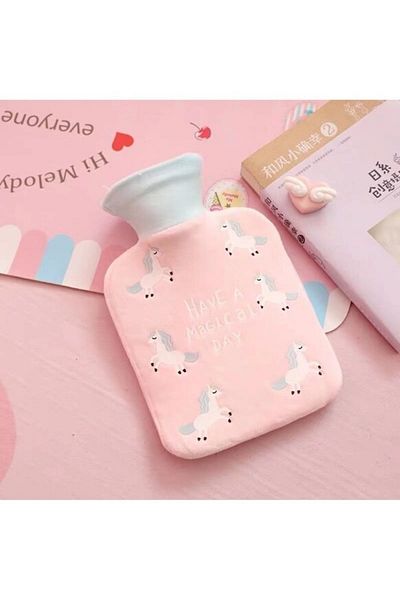 Derin Düşler Pink Unicorn Patterned 500 ml Hot Water Bag