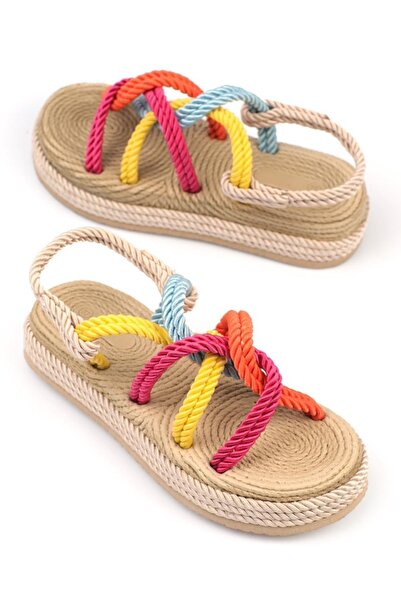 Capone Outfitters Capone Wedge Heel String Multi bézs női szandál