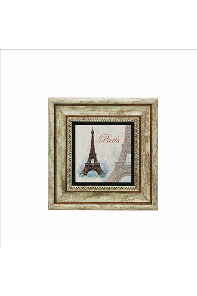 BAKSEPETE Turnul Eiffel Imprimat Pictură din piatră naturală 20cmx20cm Krg-001