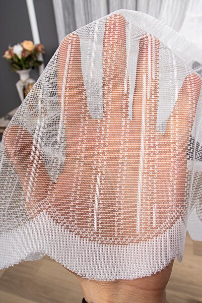 perdealemi Шантук візерунковий плетений прозорий тюль, 350x250, звичайний вор...