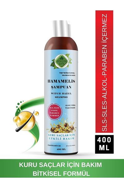 Gökçek Şifa Hamamelis 400ml Shampoo - For Dry Hair