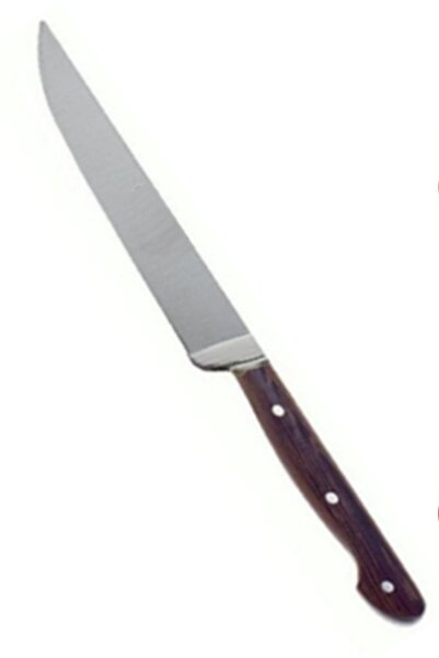 usin Ahşap Et Ekmek Kesim Tahtası Sebze Meyve Doğrama Tahtası + Steak Kesme Bıçağı Mutfak Bıçağı 20 Cm