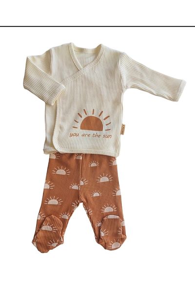 LILYUM Sun Printed Soft Baby Boy Hospital Exit