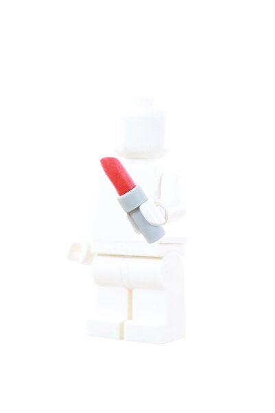 LEGO Aksesuar Moc Custom Minifigür Minifigure Lipstick Kırmızı Ruj 1 Adet Gön...