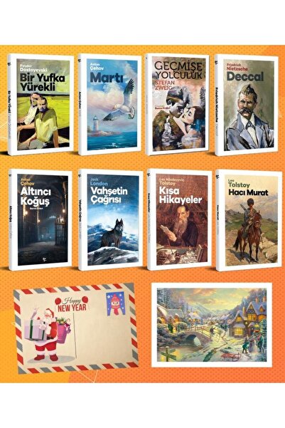 Halk Kitabevi Dünya Klasikleri Sekizli Set - 4 Ve Kartpostal