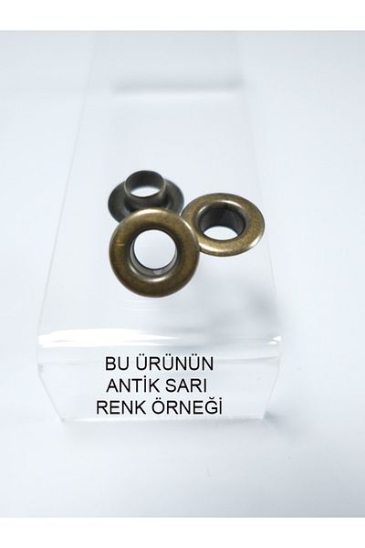 Klinkshop Number 3 Eyelet Hammer Application Apparatus and 25 Pieces 5mm Antique Yellow Eyelet Kit - Stainless Brass