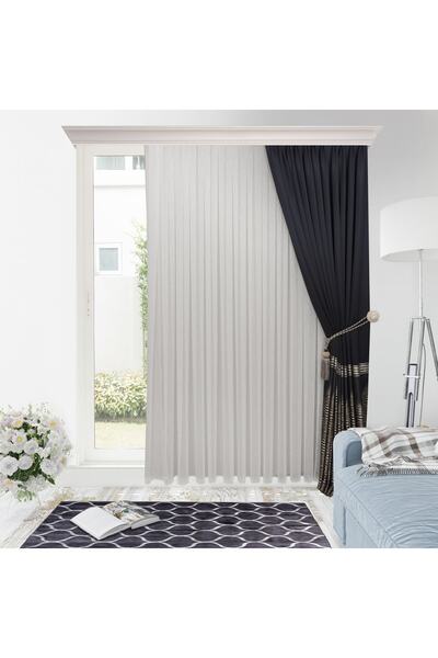 perhal perde ve halı New Model Slub Patterned Wrinkle-Free Skirts with Leaded 1-3 Close Pleats Latest Fashion Tulle Curtain