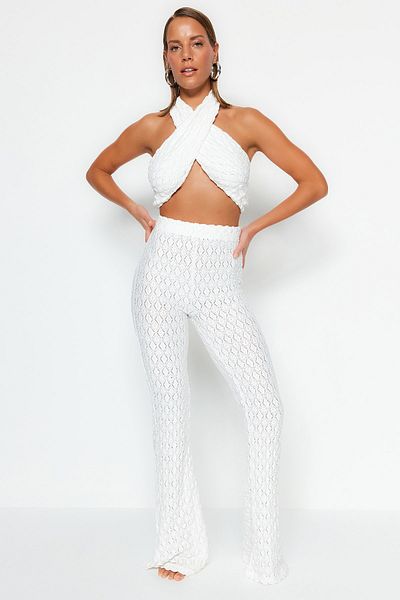 Trendyol Collection Ecru-Strickhose TBESS23PL00005