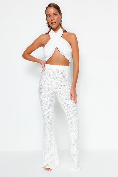 Trendyol Collection Ecru-Strickhose TBESS23PL00005