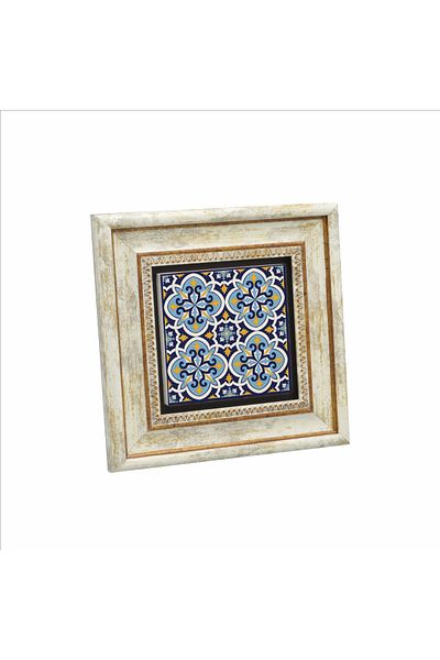 Sadrazam Italian Pattern Printed Natural Stone Painting 20Cmx20Cm Kd-073